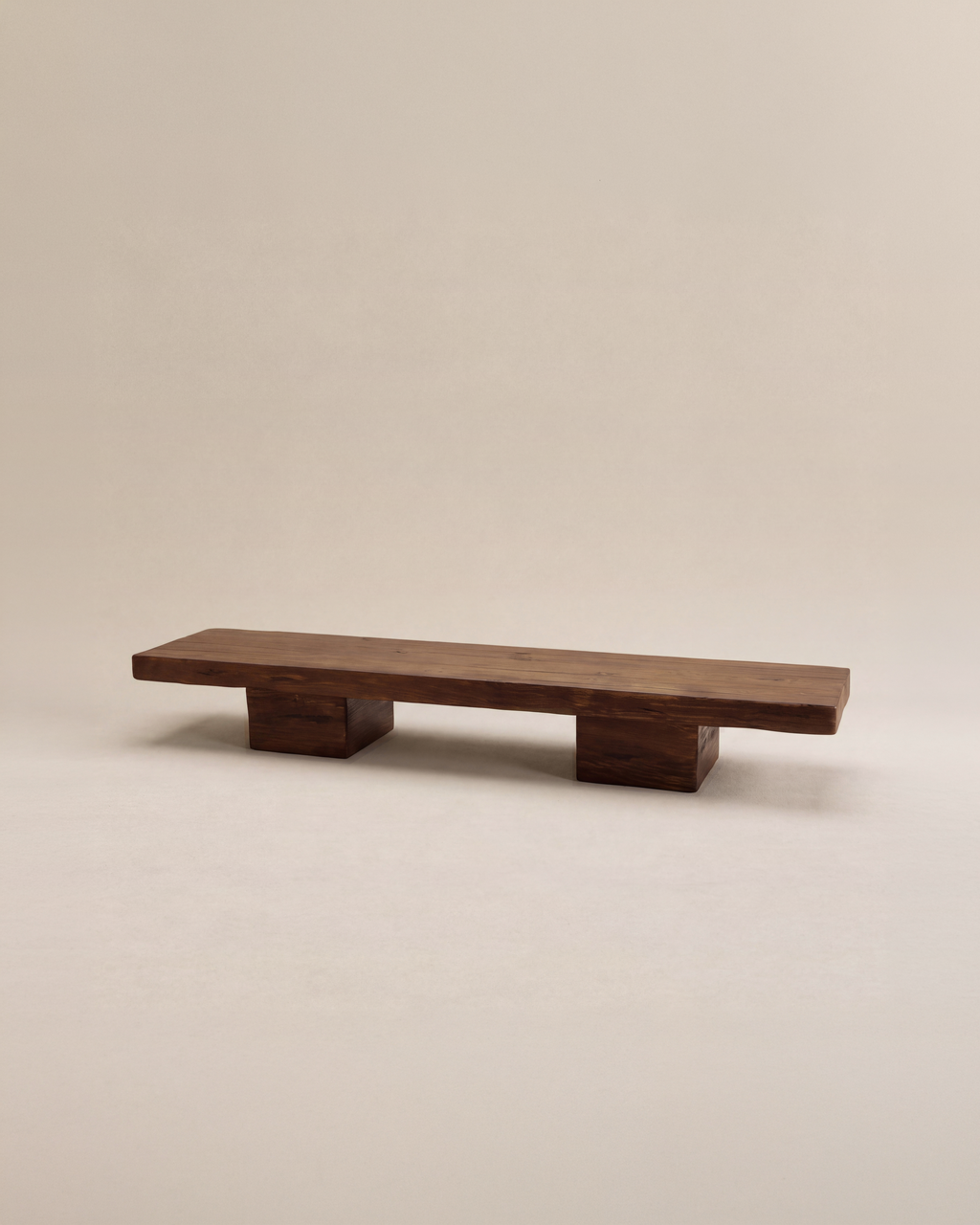 Block Base TV Unit in Barnwood Brown