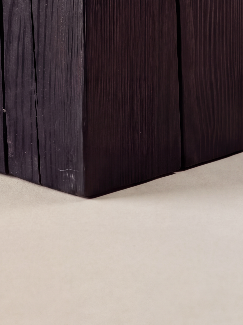 Block Stool — base corner detail