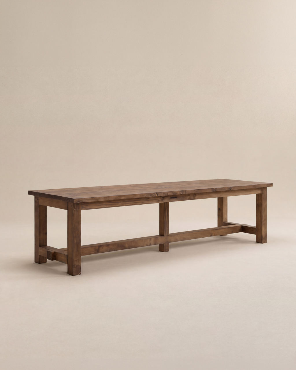 Communal Farmhouse Table in Barnwood Brown