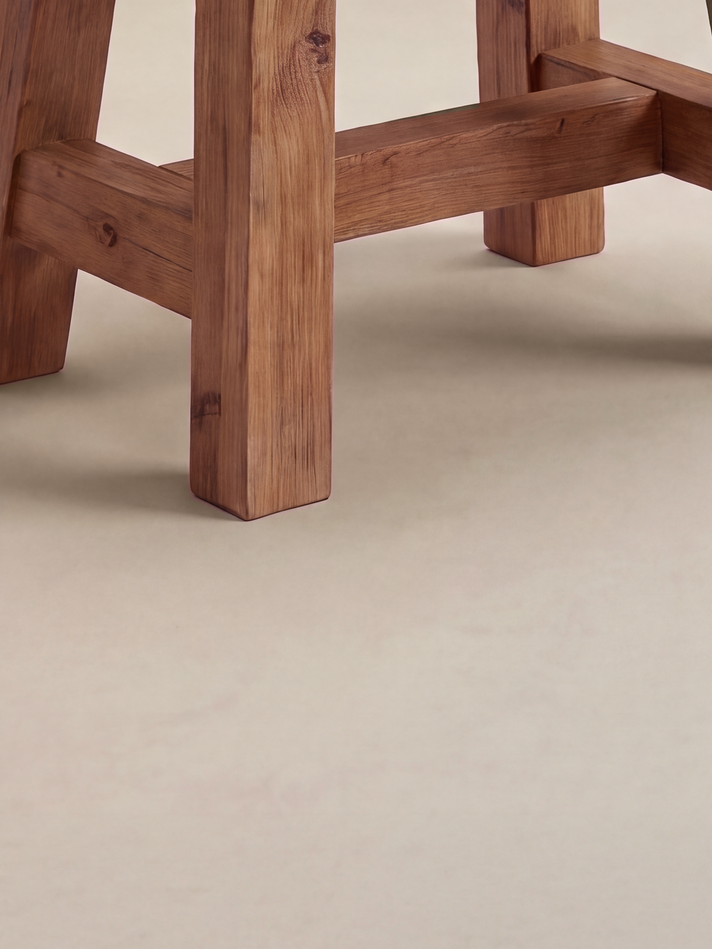 Farmhouse Display Stool — stretcher and feet