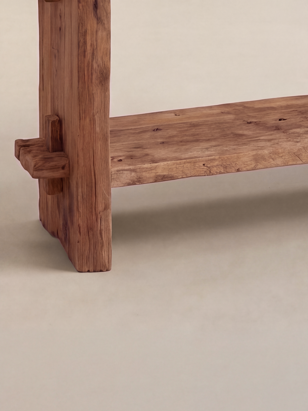 Farmhouse Shelf Unit — lower joint and foot