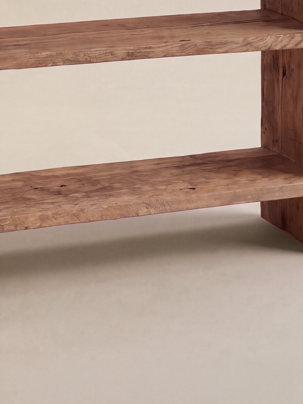 Farmhouse Shelf Unit — shelf grain and edges