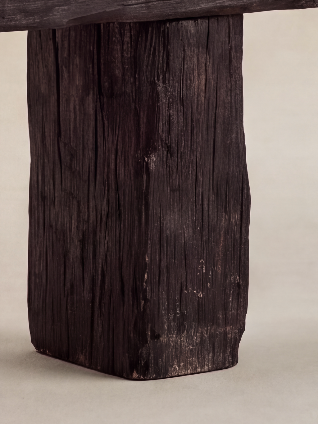 Fuji Bench — rough timber leg