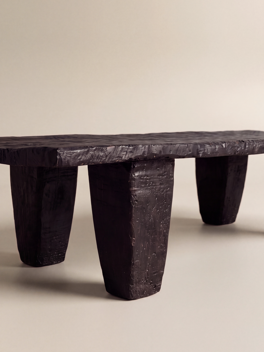 Hand Carved Coffee Table — alternative angle b