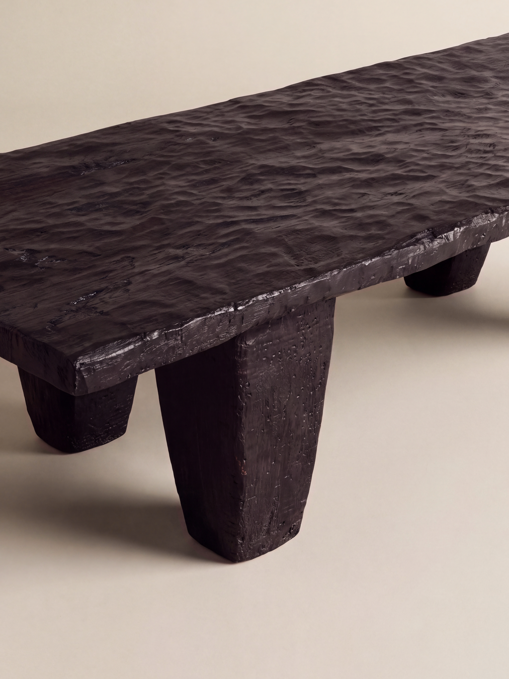 Hand Carved Coffee Table — alternative angle a
