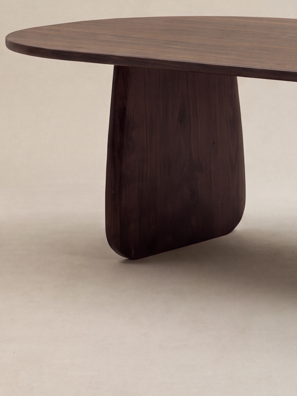 Milo Dining Table — left end and leg