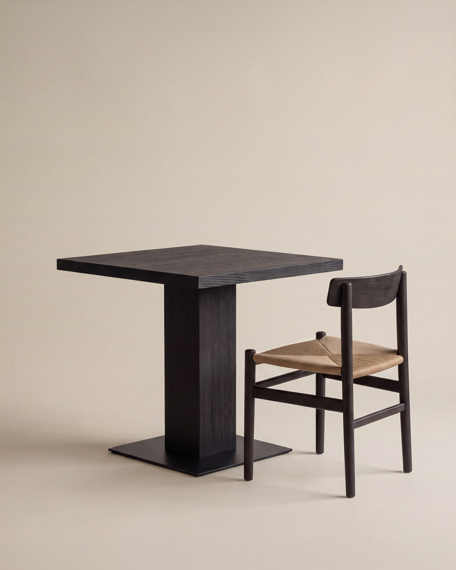 Square Table Timber Base