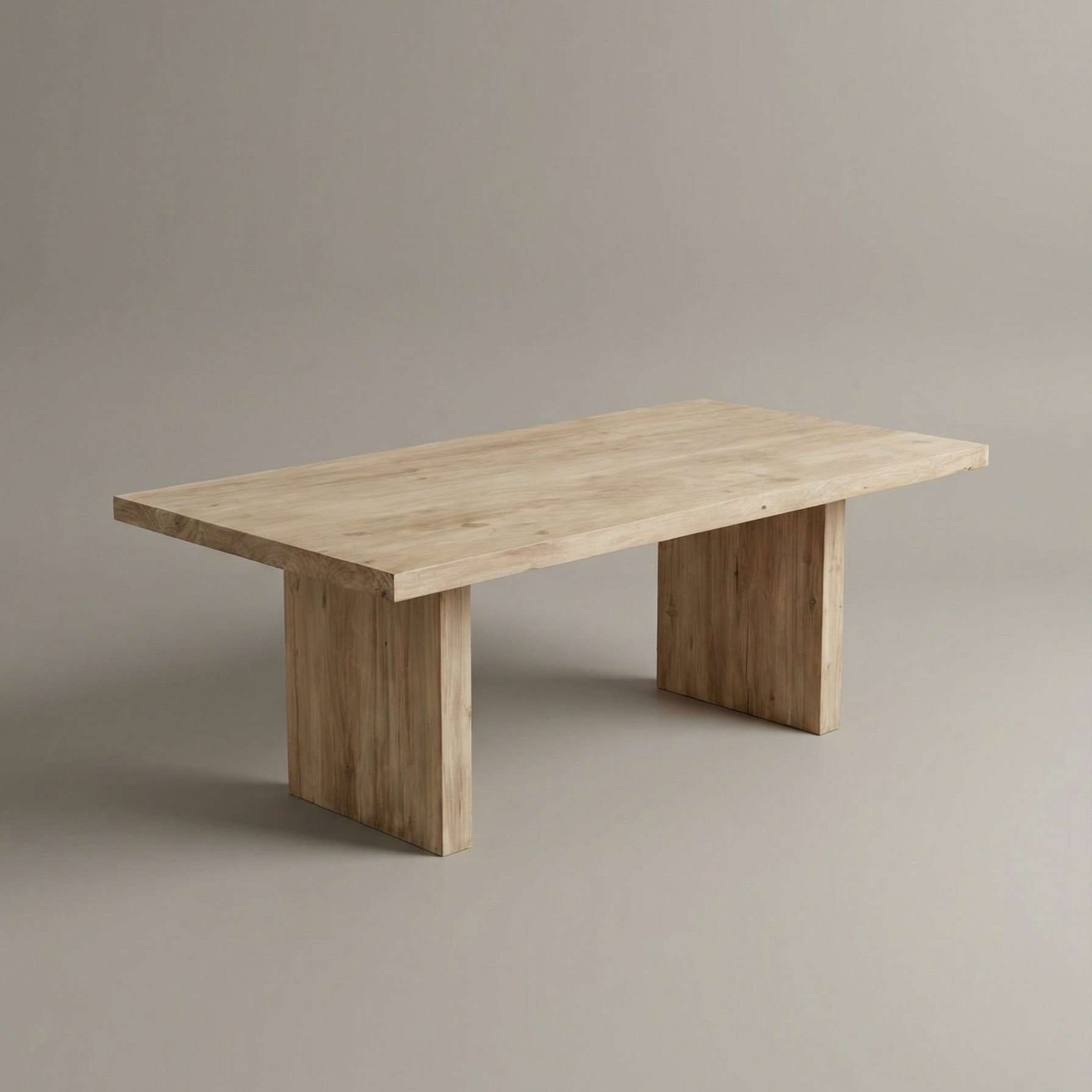 rustic light wooden dining table