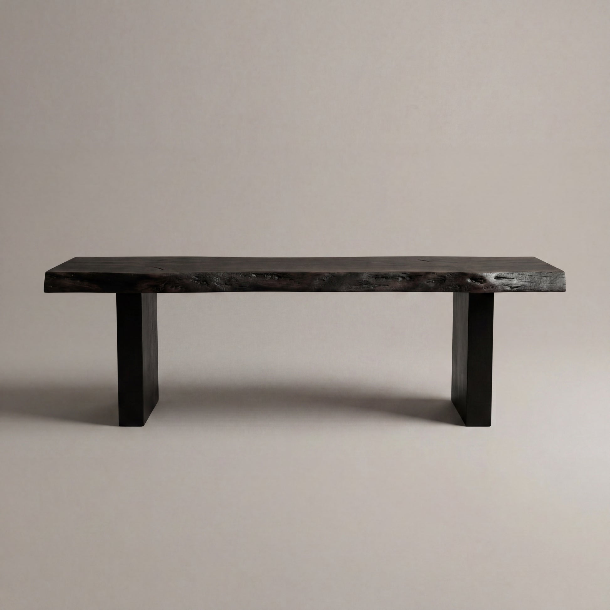 Black Slab Live Edge Bench Seat