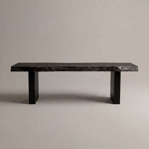 Black Slab Live Edge Bench Seat