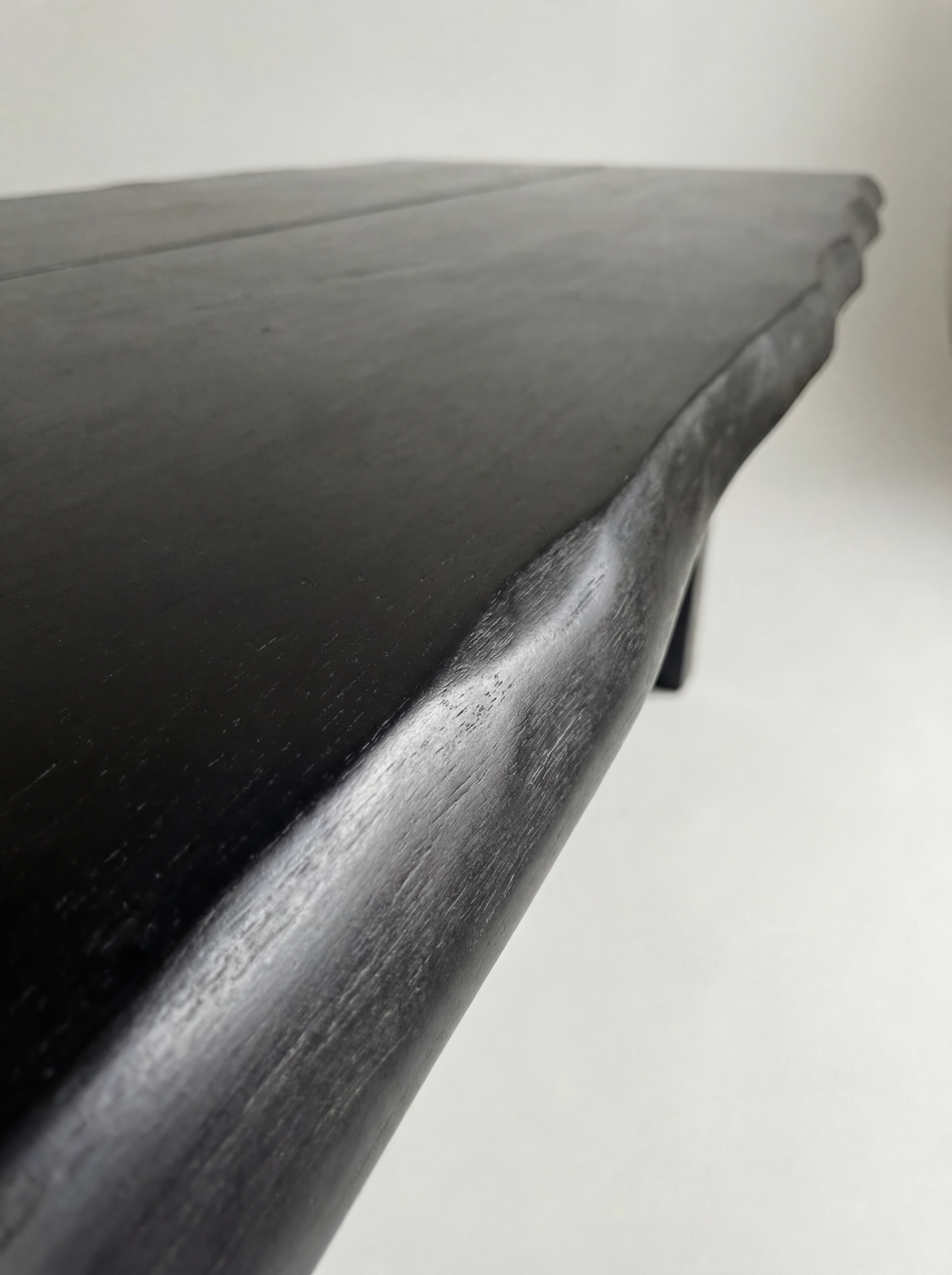 Black Slab Dining Table (live edge)