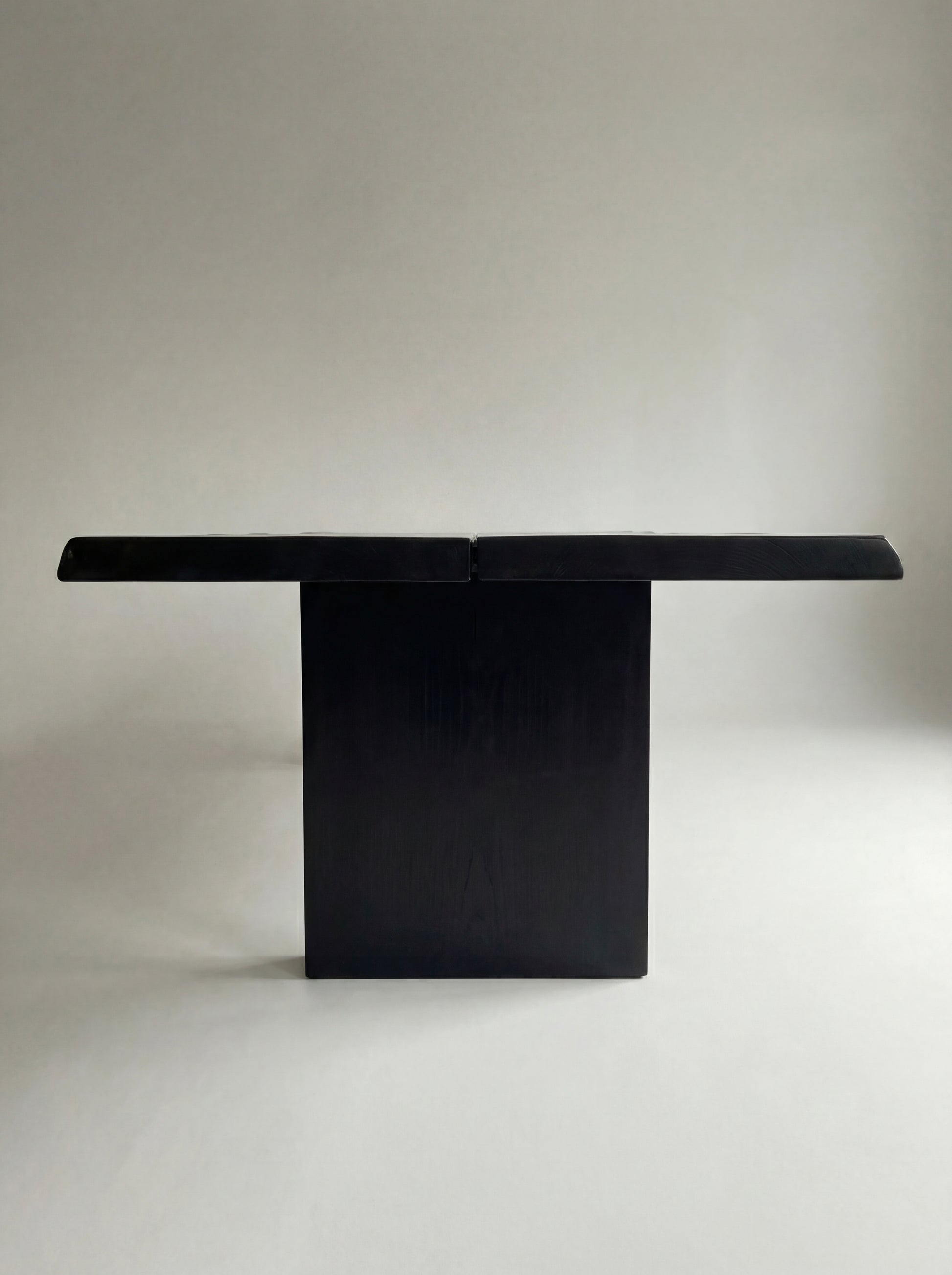 Black Slab Dining Table (live edge)