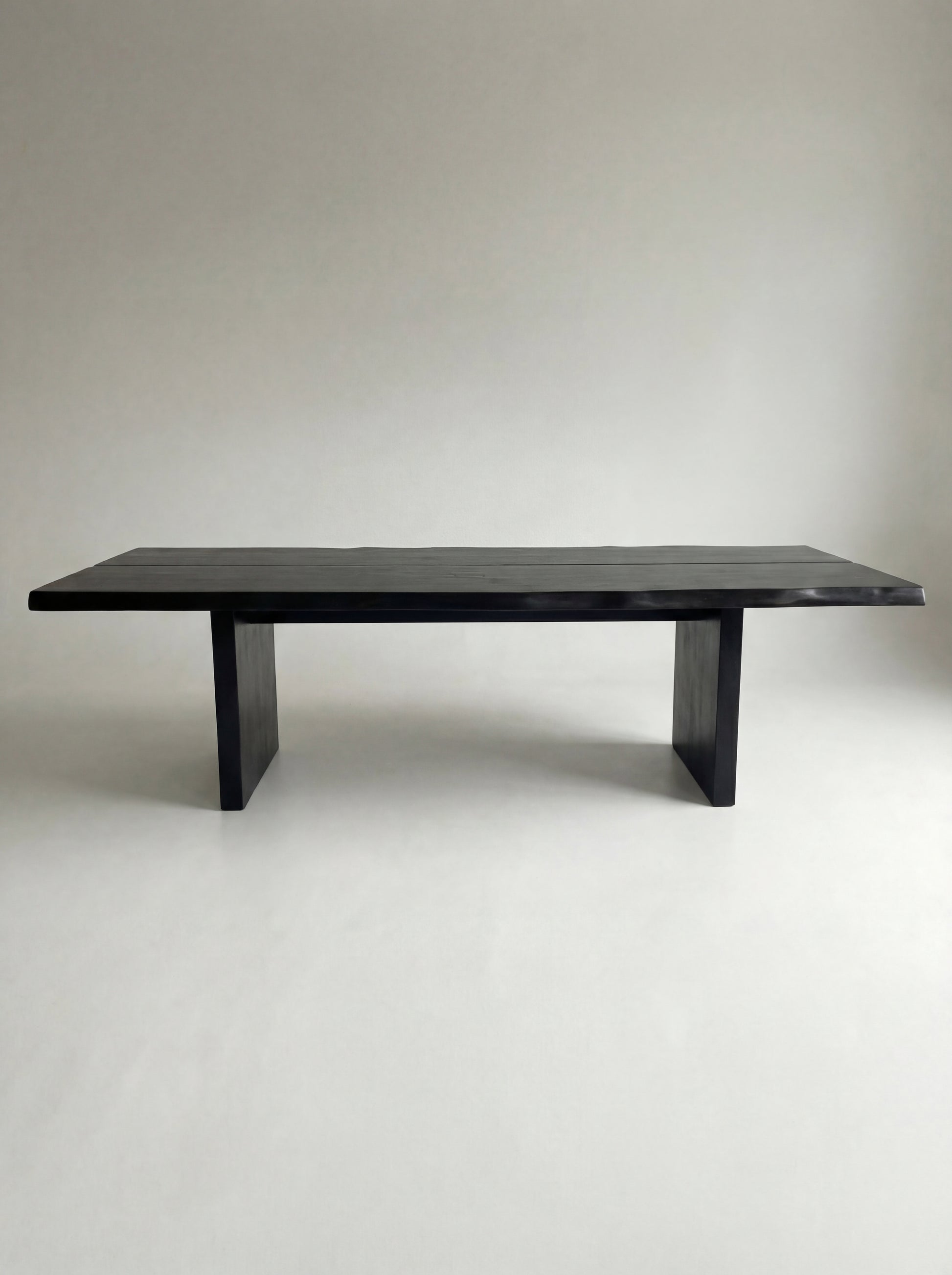 Black Slab Dining Table (live edge)