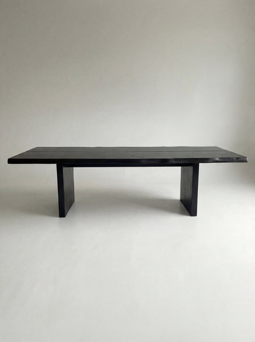 Black Slab Dining Table (live edge)